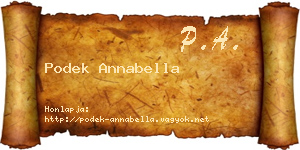 Podek Annabella névjegykártya